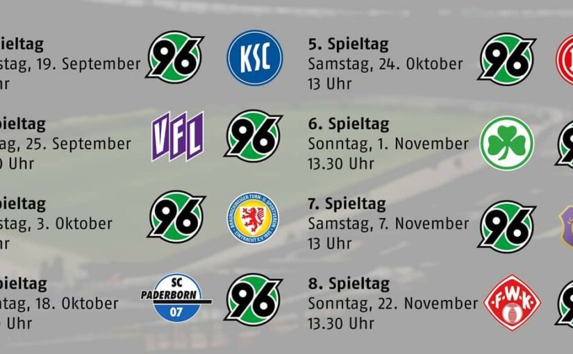 8 Spieltage terminiert